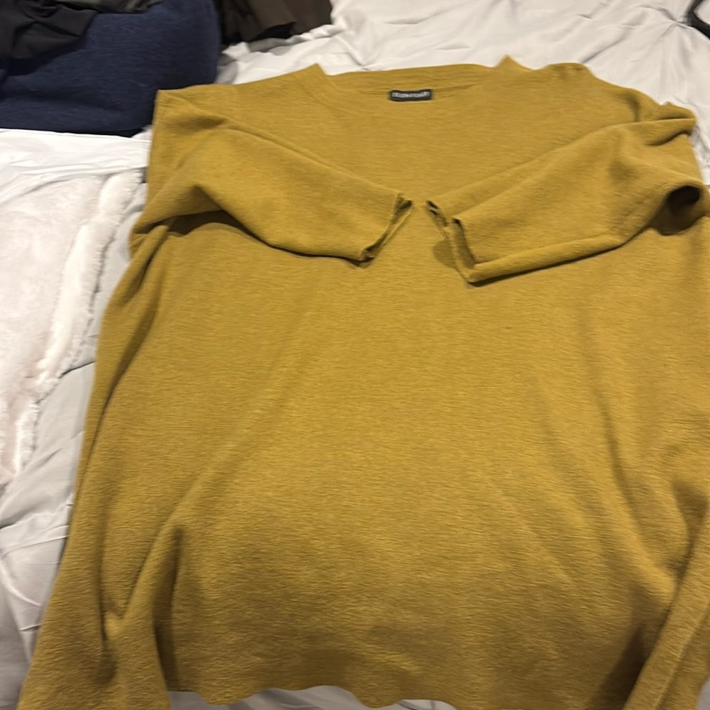 Eileen fisher olive green light weight sweater xl great condition